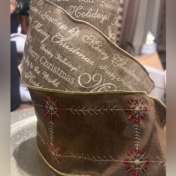 Two rolls of Wide Christmas ribbon 4”x22.5 ft. - Picture 14 of 14